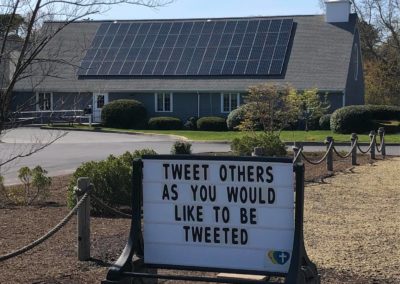 sign at Saint Peter's Lutheran church tweet others as you would like to be tweeted