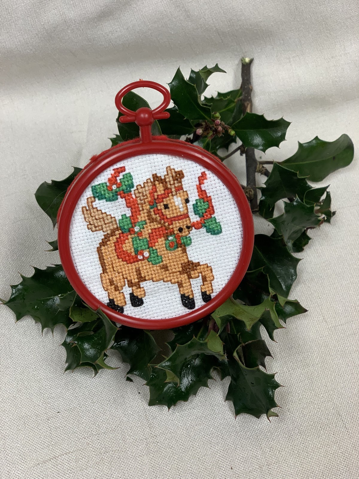 Counted Cross Stitch Ornament - Reindeer - St. Peter's Lutheran